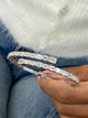 Diamond Cubes Bangle Bracelet, 14K Gold
