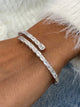 Diamond Cubes Bangle Bracelet, 14K Gold