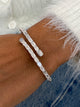 Diamond Cubes Bangle Bracelet, 14K Gold