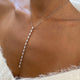 Diamond Lariat Necklace 2.3 ct White Gold