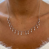 Diamond Chain Necklace 1.7 ct White Gold