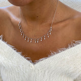 Diamond Chain Necklace 1.7 ct White Gold