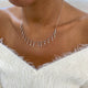 Diamond Chain Necklace 1.7 ct White Gold