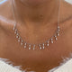 Diamond Chain Necklace 1.7 ct White Gold