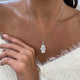 Diamond Pendant Necklace 1.1 ct White Gold