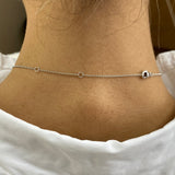 Diamond Pendant Necklace 1.1 ct White Gold