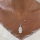 Diamond Pendant Necklace 1.1 ct White Gold