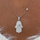 Diamond Pendant Necklace 1.1 ct White Gold