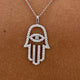 Diamond Pendant Necklace 0.9 ct White Gold