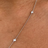 Diamond Pendant Necklace 0.9 ct White Gold