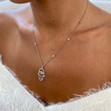 Diamond Pendant Necklace 0.9 ct White Gold