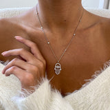 Diamond Pendant Necklace 0.9 ct White Gold