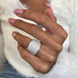 Diamond Dome Ring 3 Carat White Gold 14K