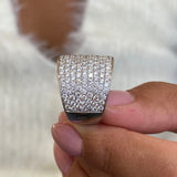 Diamond Dome Ring 3 Carat White Gold 14K