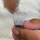 Diamond Dome Ring 3 Carat White Gold 14K