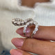 Diamond Wrap Ring 2.66 Carat White Gold 14K