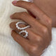 Diamond Wrap Ring 2.66 Carat White Gold 14K