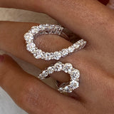 Diamond Wrap Ring 2.6 ct White Gold