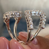 Diamond Wrap Ring 2.66 Carat White Gold 14K