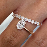 Diamond Solitaire Wrap Ring 1.1 ct Rose Gold