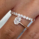 Diamond Solitaire Wrap Ring 1.1 ct Rose Gold