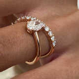 Diamond Statement Fashion Ring 1.15 ct TCW, Rose Gold 14K