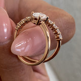 Diamond Statement Fashion Ring 1.15 ct TCW, Rose Gold 14K