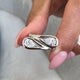 Toi-et Moi Ring 1.1 ct TCW , Solid Gold 14k