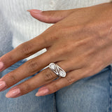 Toi-et Moi Ring 1.1 ct TCW , Solid Gold 14k