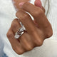 Toi-et Moi Ring 1.1 ct TCW , Solid Gold 14k