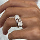 Toi-et Moi Ring 1.1 ct TCW , Solid Gold 14k