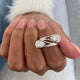 Toi-et Moi Ring 1.1 ct TCW , Solid Gold 14k