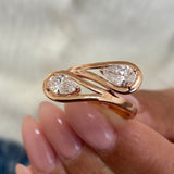 Diamond Statement Fashion Ring 1.10 ct TCW, Rose Gold 14K