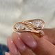 Diamond Statement Fashion Ring 1.10 ct TCW, Rose Gold 14K