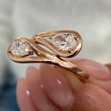 Diamond Statement Fashion Ring 1.10 ct TCW, Rose Gold 14K