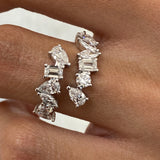 Diamond Open Ring 1.4 ct White Gold