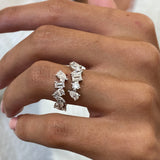 Diamond Wrap Fashion Ring 1.45 ct TCW, White Gold 14K