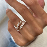 Diamond Statement Fashion Ring 1.45 ct TCW, Rose Gold 14K