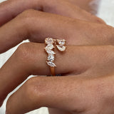 Diamond Statement Fashion Ring 1.45 ct TCW, Rose Gold 14K