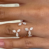 Diamond Open Ring 1.1 ct Rose Gold