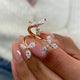 Diamond Statement Fashion Ring 1.10 ct TCW, Rose Gold 14K