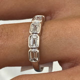 Diamond 5 Stone Fashion Ring 1.05 ct TCW, White Gold 14K