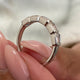 Diamond 5 Stone Fashion Ring 1.05 ct TCW, White Gold 14K