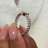 AD198R-W Ring 0.5 ct TCW , Solid Gold 14k