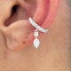 Diamond Cuff Earrings 0.5 ct White Gold