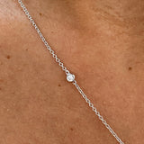 Diamond Pendant Necklace 1.3 ct White Gold