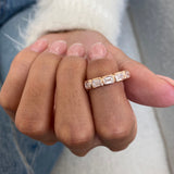 Diamond Stackable Fashion Ring 1.10 ct TCW, Rose Gold 14K