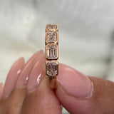 Diamond Stackable Fashion Ring 1.10 ct TCW, Rose Gold 14K