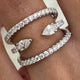 Diamond 3 Row Band Ring 1.5 ct White Gold