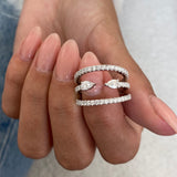 Diamond Statement Fashion Ring 1.50 ct TCW, White Gold 14K